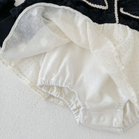 Load image into Gallery viewer, 2 Pieces Set Baby Girls Color-blocking Rompers Love heart And Embroidered Pants Wholesale 23020817
