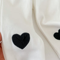 Load image into Gallery viewer, 2 Pieces Set Baby Girls Color-blocking Rompers Love heart And Embroidered Pants Wholesale 23020817
