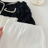 Load image into Gallery viewer, 2 Pieces Set Baby Girls Color-blocking Rompers Love heart And Embroidered Pants Wholesale 23020817
