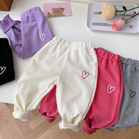 Load image into Gallery viewer, Baby Kid Girls Solid Color Love heart Pants Wholesale 230208175
