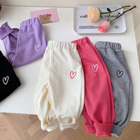 Load image into Gallery viewer, Baby Kid Girls Solid Color Love heart Pants Wholesale 230208175
