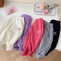 Load image into Gallery viewer, Baby Kid Girls Solid Color Love heart Pants Wholesale 230208175
