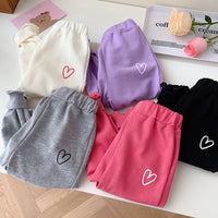 Load image into Gallery viewer, Baby Kid Girls Solid Color Love heart Pants Wholesale 230208175
