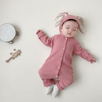 Load image into Gallery viewer, Baby Girls Cartoon Muslin&amp;Ribbed Jumpsuits Wholesale 23020822
