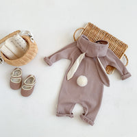 Load image into Gallery viewer, Baby Girls Cartoon Muslin&amp;Ribbed Jumpsuits Wholesale 23020822
