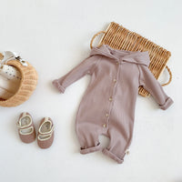 Load image into Gallery viewer, Baby Girls Cartoon Muslin&amp;Ribbed Jumpsuits Wholesale 23020822
