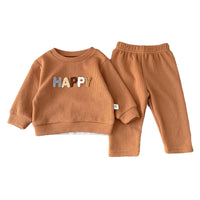 Load image into Gallery viewer, 2 Pieces Set Baby Unisex Letters Hoodies Sweatshirts And Solid Color Pants Wholesale 230208223
