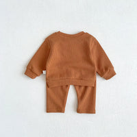 Load image into Gallery viewer, 2 Pieces Set Baby Unisex Letters Hoodies Sweatshirts And Solid Color Pants Wholesale 230208223
