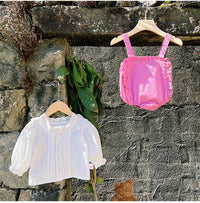 Load image into Gallery viewer, 2 Pieces Set Baby Girls Lace Tops And Solid Color Rompers Wholesale 230208241
