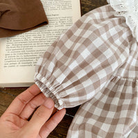 Load image into Gallery viewer, Baby Girls Checked Rompers Wholesale 230208268
