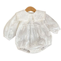Load image into Gallery viewer, Baby Girls Flower Embroidered Rompers Wholesale 230208279
