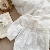 Load image into Gallery viewer, Baby Girls Flower Embroidered Rompers Wholesale 230208279
