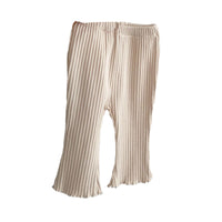 Load image into Gallery viewer, Baby Girls Solid Color Muslin&amp;Ribbed Pants Leggings Wholesale 230208282
