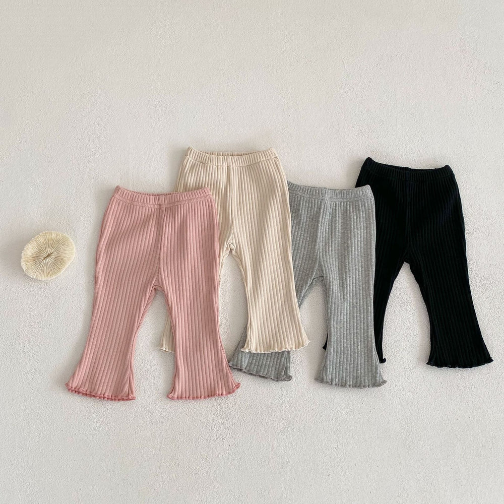 Baby Girls Solid Color Muslin&Ribbed Pants Leggings Wholesale 230208282