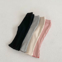 Load image into Gallery viewer, Baby Girls Solid Color Muslin&amp;Ribbed Pants Leggings Wholesale 230208282
