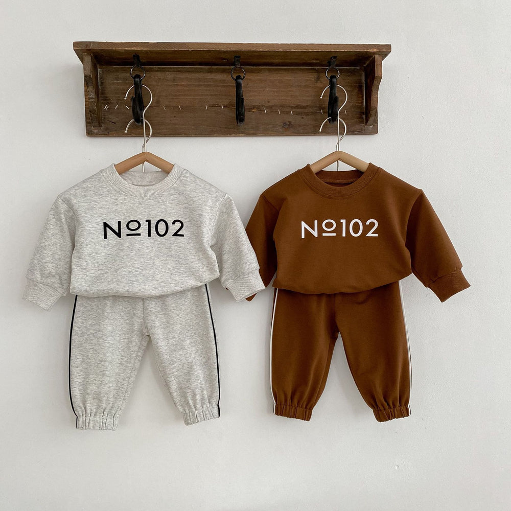 2 Pieces Set Baby Boys Letters Hoodies Sweatshirts And Solid Color Pants Wholesale 230208287