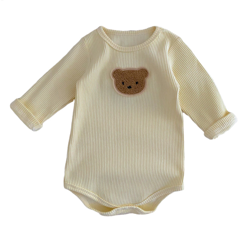 Baby Unisex Animals Muslin&Ribbed Rompers Wholesale 23020829