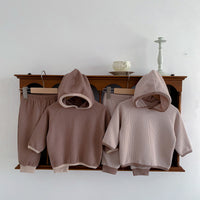 Load image into Gallery viewer, 2 Pieces Set Baby Unisex Solid Color Hoodies Sweatshirts And Pants Wholesale 23020830
