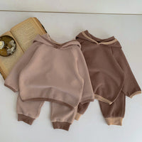 Load image into Gallery viewer, 2 Pieces Set Baby Unisex Solid Color Hoodies Sweatshirts And Pants Wholesale 23020830
