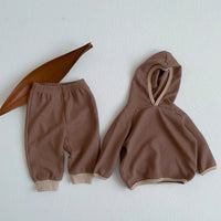 Load image into Gallery viewer, 2 Pieces Set Baby Unisex Solid Color Hoodies Sweatshirts And Pants Wholesale 23020830
