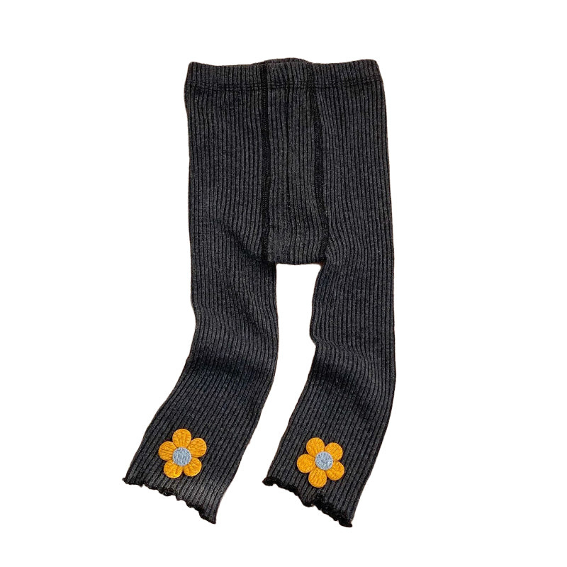 Girls Flower Muslin&Ribbed Pants Wholesale 230208309