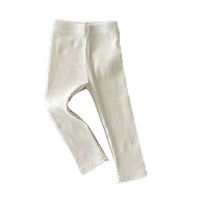 Load image into Gallery viewer, Baby Unisex Solid Color Muslin&amp;Ribbed Pants Leggings Wholesale 23020831
