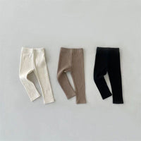 Load image into Gallery viewer, Baby Unisex Solid Color Muslin&amp;Ribbed Pants Leggings Wholesale 23020831
