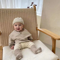 Load image into Gallery viewer, Baby Unisex Solid Color Muslin&amp;Ribbed Pants Leggings Wholesale 23020831
