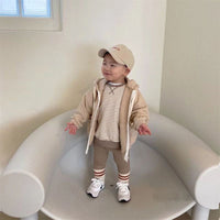 Load image into Gallery viewer, Baby Unisex Solid Color Muslin&amp;Ribbed Pants Leggings Wholesale 23020831
