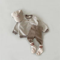 Load image into Gallery viewer, Baby Unisex Solid Color Muslin&amp;Ribbed Pants Leggings Wholesale 23020831
