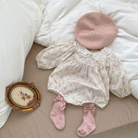 Load image into Gallery viewer, Baby Girls Flower Lace Print Rompers Wholesale 230208336
