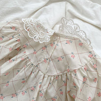 Load image into Gallery viewer, Baby Girls Flower Lace Print Rompers Wholesale 230208336
