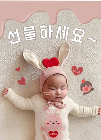 Load image into Gallery viewer, Baby Unisex Letters Love heart Rabbit Print Easter Rompers Wholesale 230208338
