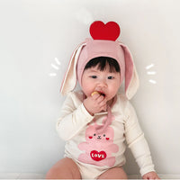 Load image into Gallery viewer, Baby Unisex Letters Love heart Rabbit Print Easter Rompers Wholesale 230208338
