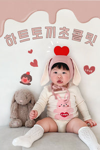Load image into Gallery viewer, Baby Unisex Letters Love heart Rabbit Print Easter Rompers Wholesale 230208338
