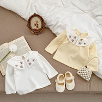 Load image into Gallery viewer, Baby Girls Striped Embroidered Tops Wholesale 230208343
