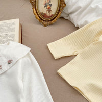 Load image into Gallery viewer, Baby Girls Striped Embroidered Tops Wholesale 230208343
