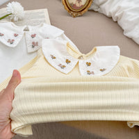 Load image into Gallery viewer, Baby Girls Striped Embroidered Tops Wholesale 230208343
