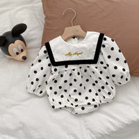Load image into Gallery viewer, Baby Girls Letters Polka dots Rompers Wholesale 230208350
