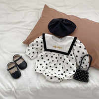 Load image into Gallery viewer, Baby Girls Letters Polka dots Rompers Wholesale 230208350
