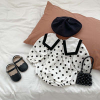 Load image into Gallery viewer, Baby Girls Letters Polka dots Rompers Wholesale 230208350
