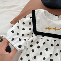 Load image into Gallery viewer, Baby Girls Letters Polka dots Rompers Wholesale 230208350
