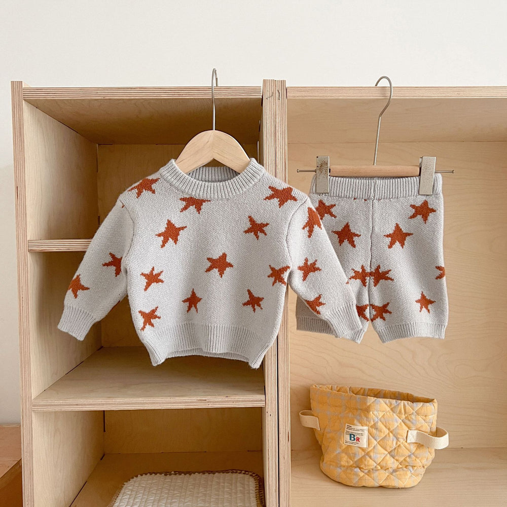 2 Pieces Set Baby Kid Girls Star Sweaters And Pants Wholesale 230208359