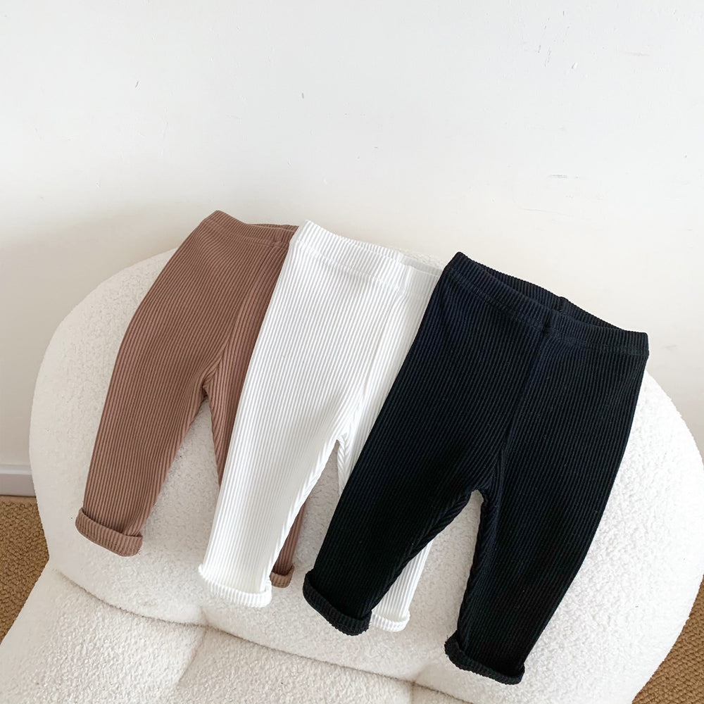 Baby Unisex Solid Color Muslin&Ribbed Pants Leggings Wholesale 23020836