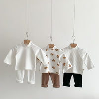 Load image into Gallery viewer, Baby Unisex Solid Color Muslin&amp;Ribbed Pants Leggings Wholesale 23020836
