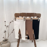 Load image into Gallery viewer, Baby Unisex Solid Color Muslin&amp;Ribbed Pants Leggings Wholesale 23020836
