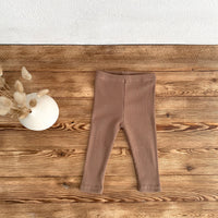 Load image into Gallery viewer, Baby Unisex Solid Color Muslin&amp;Ribbed Pants Leggings Wholesale 23020836

