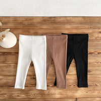 Load image into Gallery viewer, Baby Unisex Solid Color Muslin&amp;Ribbed Pants Leggings Wholesale 23020836
