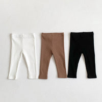 Load image into Gallery viewer, Baby Unisex Solid Color Muslin&amp;Ribbed Pants Leggings Wholesale 23020836
