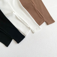 Load image into Gallery viewer, Baby Unisex Solid Color Muslin&amp;Ribbed Pants Leggings Wholesale 23020836
